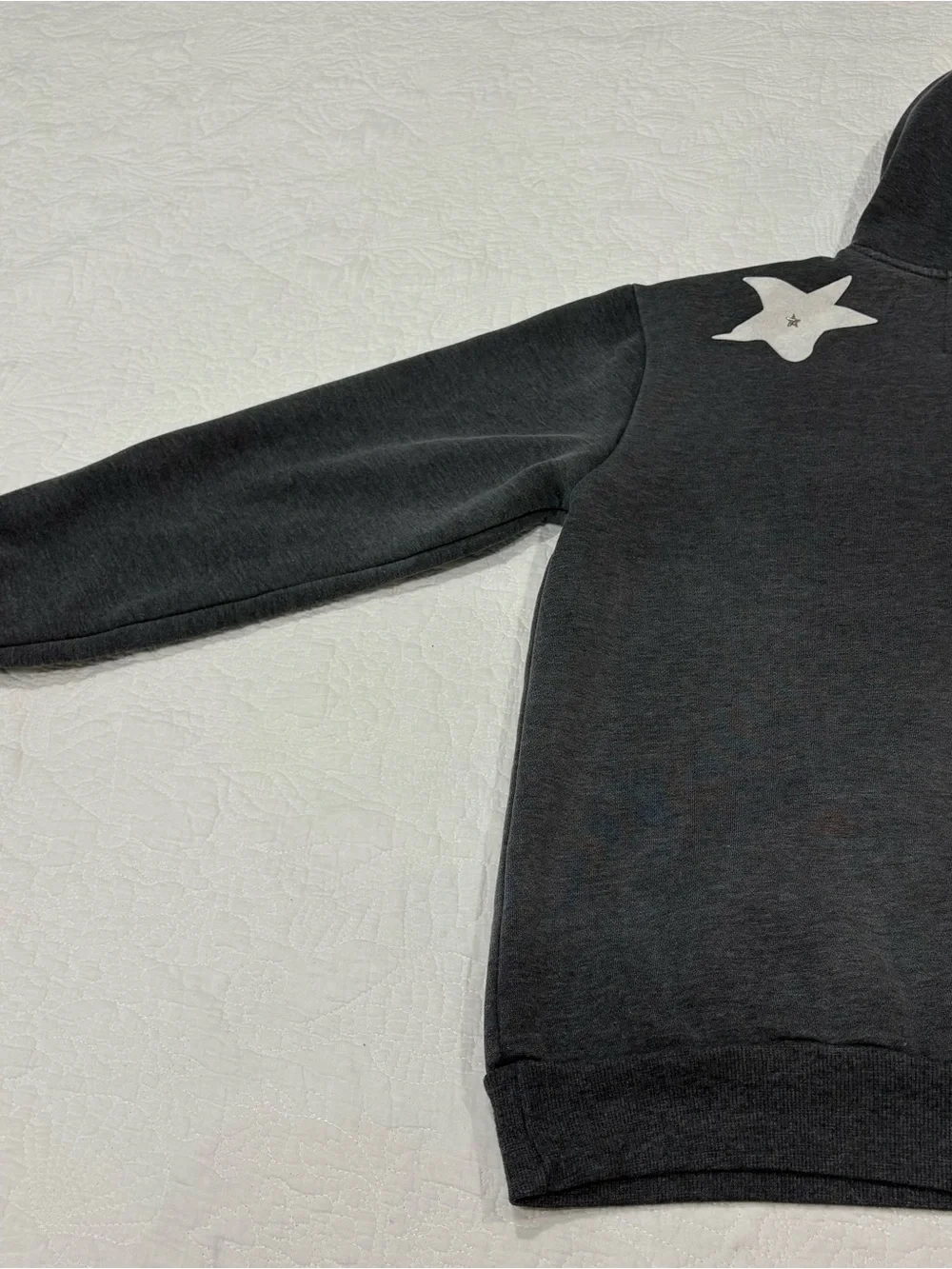Vintage True Religion Big Logo Men’s Hoodie Zip Up Size XL Gray Stars Authentic